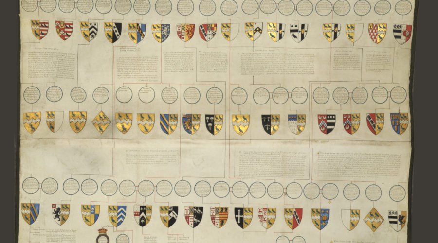 Geneology Scroll 1765: London Heraldry Chamber